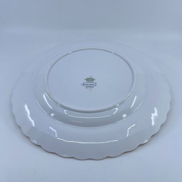 vintage spode colonel gray bone china dinner plates set of 4 floral gold trim - Picture 5 of 6